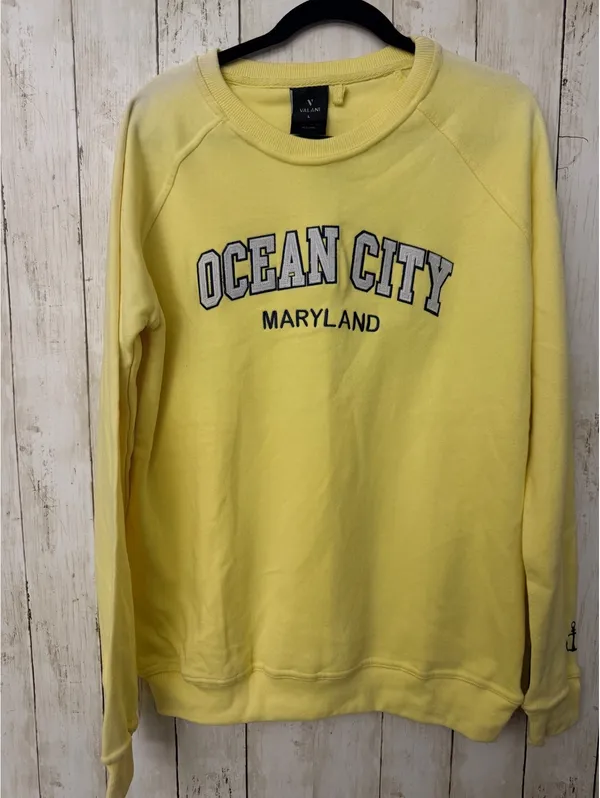Valani Women’s L Ocean City Maryland Coastal Crewneck Sweatshirt FLAW - Image 2