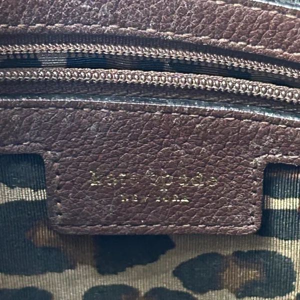 Kate Spade New‎ York Leather Hobo Shoulder Bag Purse Brown Gold Tone Hardware - Image 5