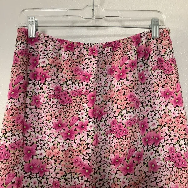 Kathie Lee Collection Vintage Y2K Pink‎ Dainty Floral Feminine Romantic Fairy Slip Skirt M VTG 2000s - Image 2