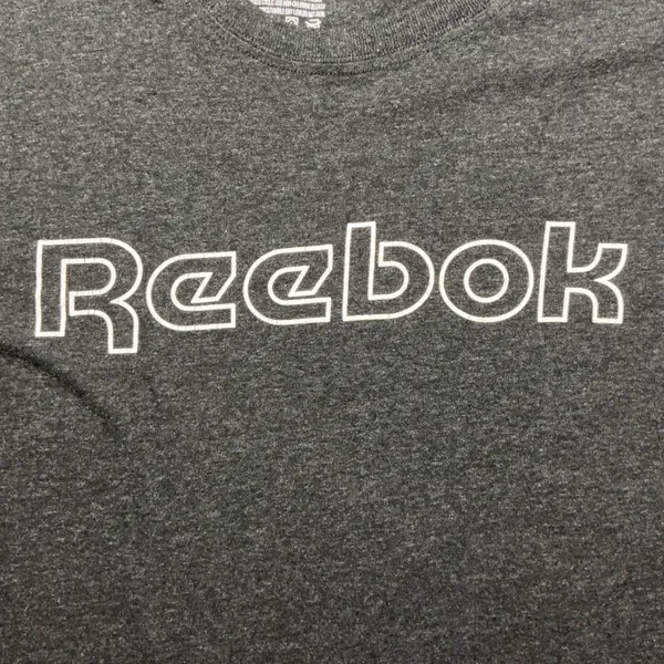 Reebok Womens Sleepwear Long Sleeve Graphic T-Shirt Dark Gray Heather Size S - Image 4