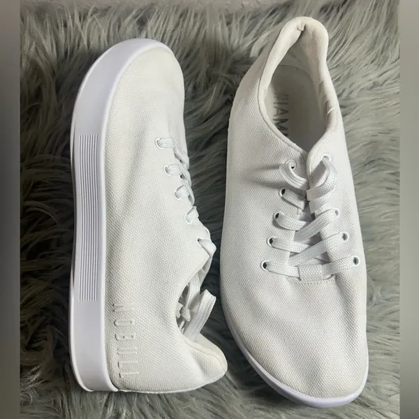 NOBULL Canvas Trainer Sneakers Unisex White /White Sneakers W8/M6.5 - Image 7