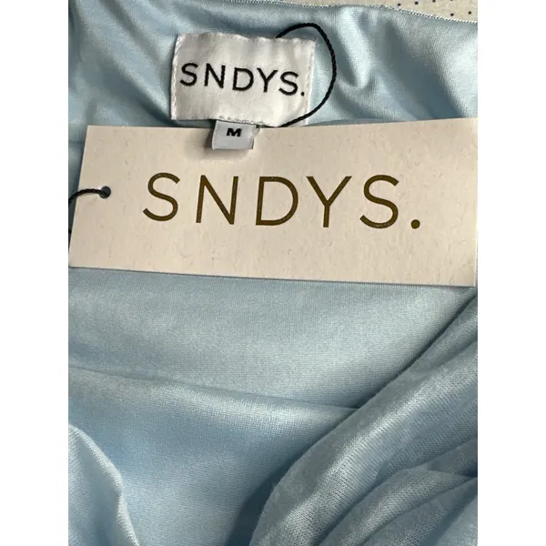 SNDYS Madrid Maxi Dress in Blue Medium New Womens Long Gown - Image 9