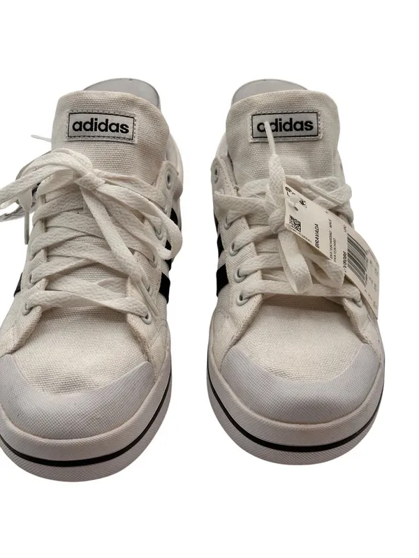 Adidas Size M 5.5 / W7.0 Unisex White Lace Up Canvas Sneakers - Image 8