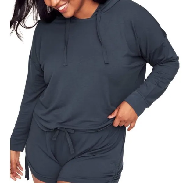 Adore Me Abbey Navy Blue Hoodie Lightweight Women’s Medium - Image 2