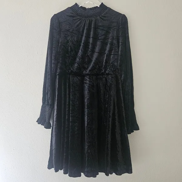 Baltic Born Tina Velvet Short Dress Black XL New‎ with Tag Long Sleeve - Image 11