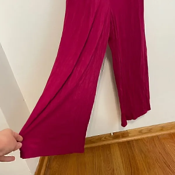MOULINETTE SOEURS ANTHROPOLOGIE ANTHRO Alisande Jumpsuit Pink Crop Ankle NO BELT - Image 9