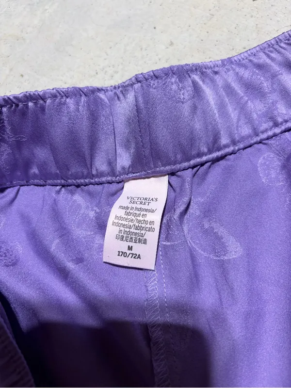 Victoria’s Secret Purple Satin Butterfly Pajama Shorts medium - Image 7