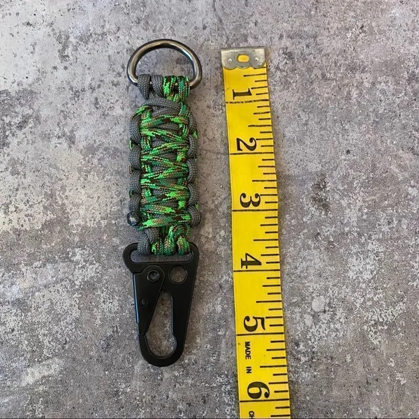 Paracord Keychain Handmade USA Unisex Sporty Green Grey NEW King Cobra - Image 12