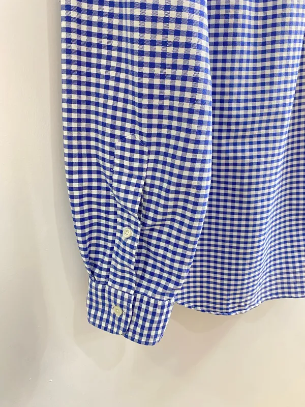 Ralph Lauren Blue Gingham Button-Down Shirt - Image 9