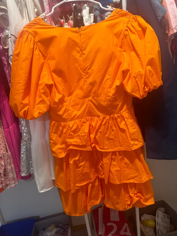 Orange Dress Size M - Image 2