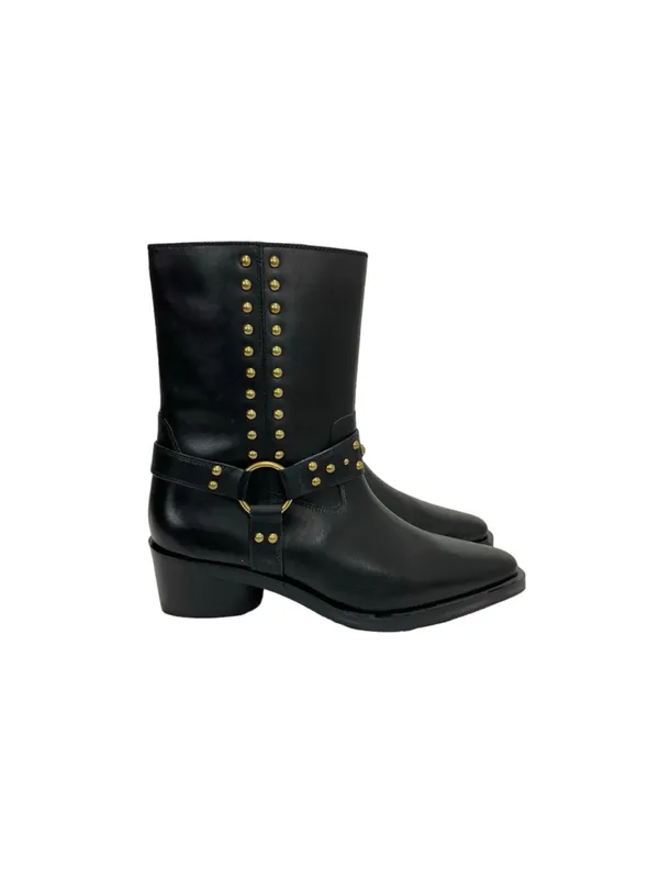 Vince Camuto Roista Leather Moto Boot Women’s Size 10 Black - Image 4