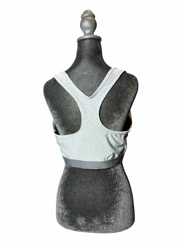 AVIA Heather Gray Cropped Athletic Sports Bra with Subtle Logo size XXL - Image 2