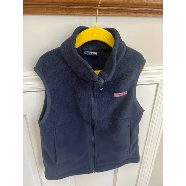 Vineyard‎ Vines kids small Navy Full Zip Sleeveless Fleece Vest - Image 2