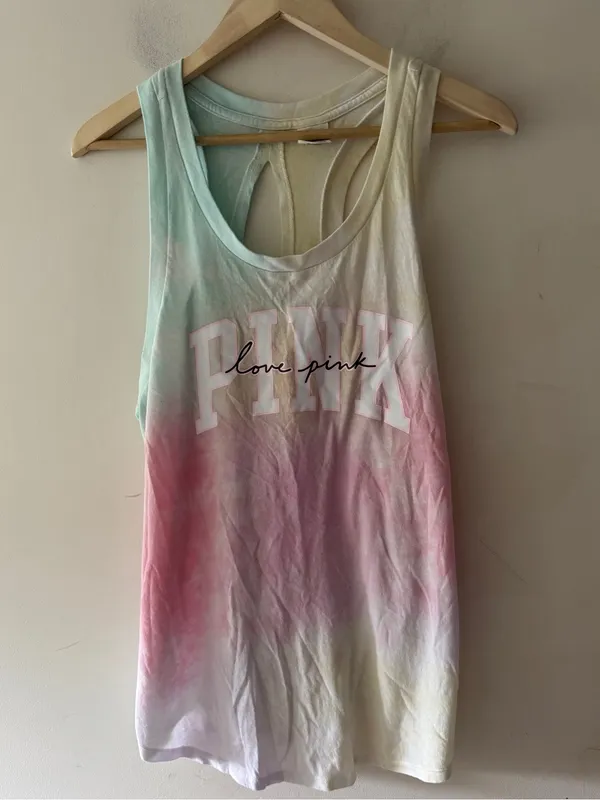Victoria's Secret PINK Everyday Racerback Tank Top Tie Dye - Image 2