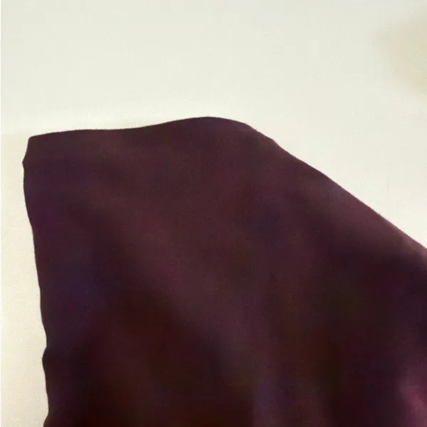 SKIMS Tee Crew Neck Long Sleeve Size XXS Burgundy Plum - Image 4