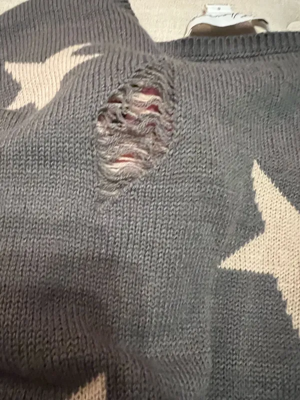 Vintage Havana Sweater Grey Star - Image 9