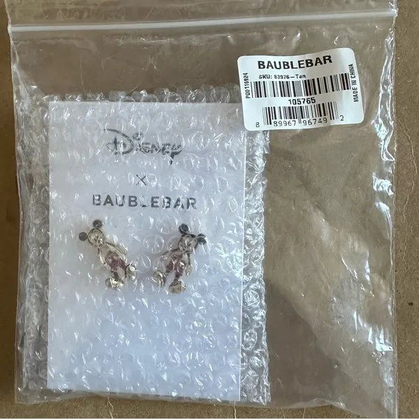 New Disney Baublebar Mickey Mouse Hugger Earrings - Image 3