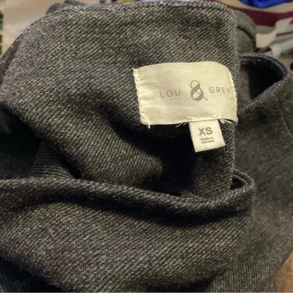 Lou & Grey Charcoal gray Midi Skirt Back Split - Image 4