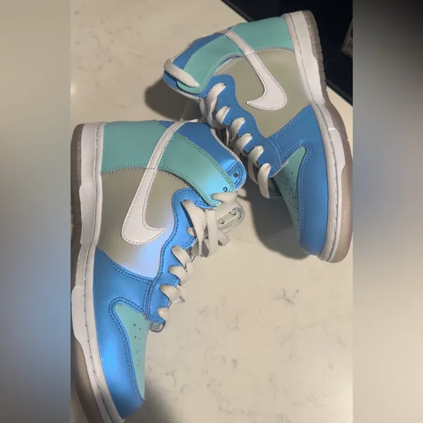 Nike‎ Dunk High Blue Mint Clean Streetwear Sneaker hightop 5.5Y W7 DV2206-400 - Image 2