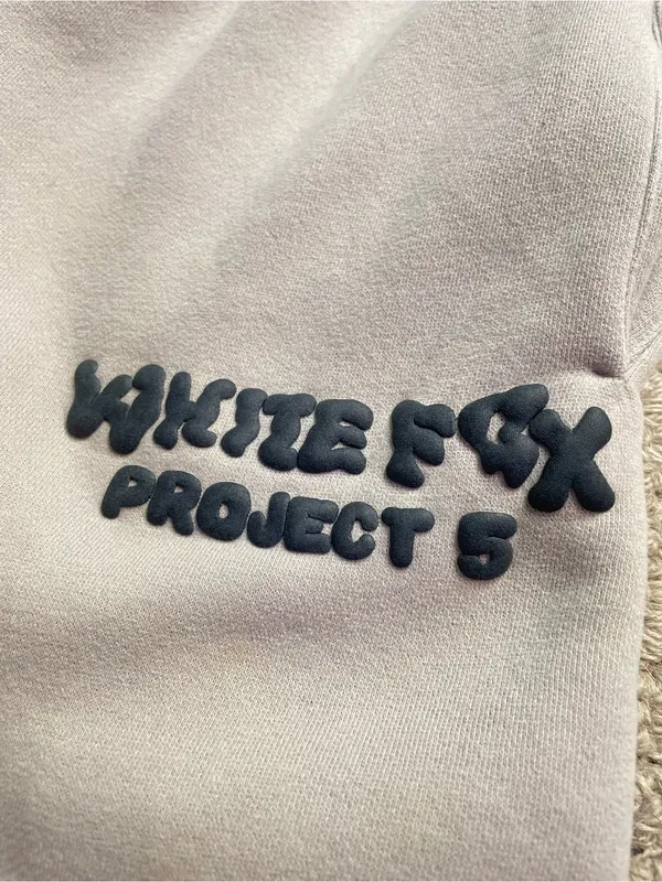 White Fox Project 5 Light Gray sweatpants with Logo size medium - Image 2