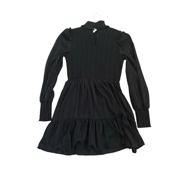 Lulus Heartful Romance Black Striped Smocked Long Sleeve Mini Dress - Image 4