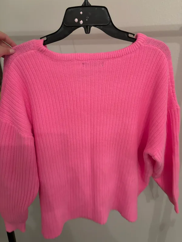 crop pink sweater  - Image 3
