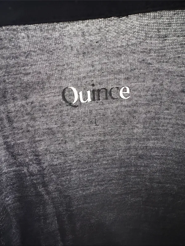 Quince Bamboo Jersey Sleep Shirt True Black Nightgown Large - Image 3