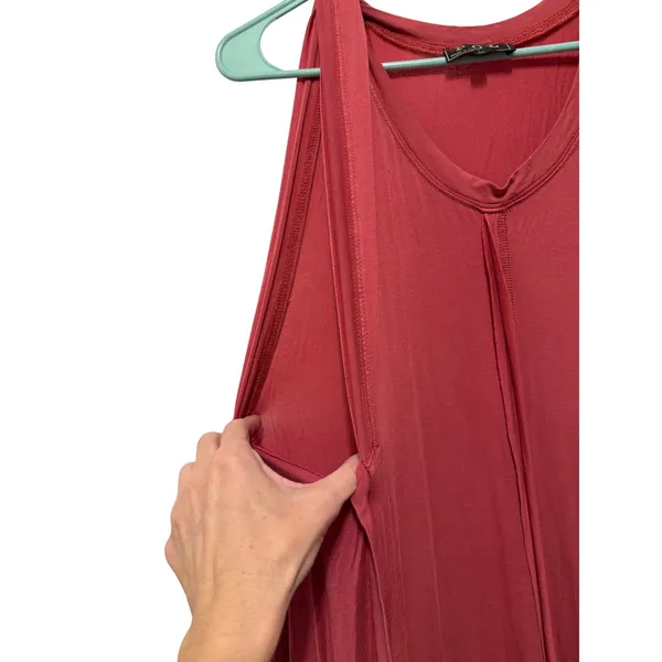 POL Women's‎ Coral V-Neck Sleeveless Tank Top M - Image 4