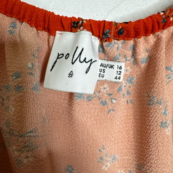 Princess Polly Size‎ 12 Orange Floral Rhea Top CP0197 - Image 5