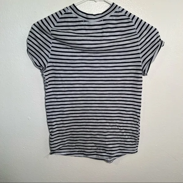 Free People We The Free Women's Size XS Night Sky‎ Top Blue Striped Short Sleeve - Image 10