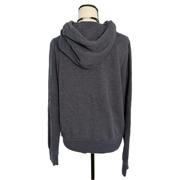 Abercrombie & Fitch New York Logo Hoodie Sweatshirt | Vintage Y2K Gray Medium - Image 5