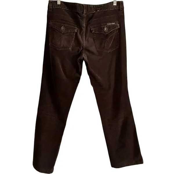 90s Vintage Calvin Klein Jeans Brown Corduroy Mid-Rise Boot Cut Jeans 8 - Image 2