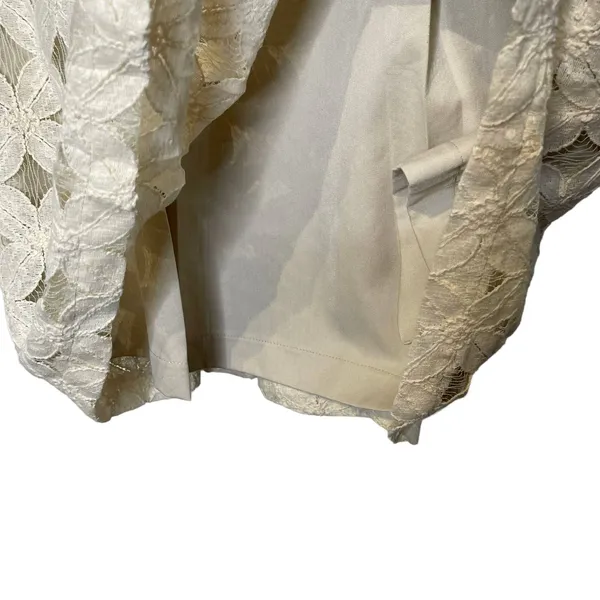 Daniel Cremieux Floral Lace Sleeveless Pleated Cocktail‎ Dress 2 Women Cream NWT - Image 6