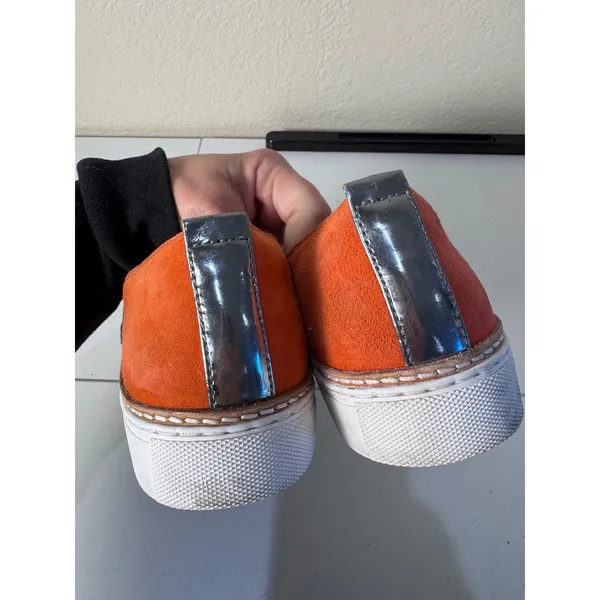 Johnston Murphy Slip On Shoes Womens 7.5 Orange Suede Travel‎ Comfort Minimalist - Image 4