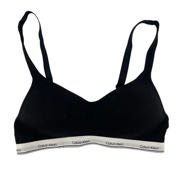 Calvin Klein Black Wireless Logo Band Bra - Image 2