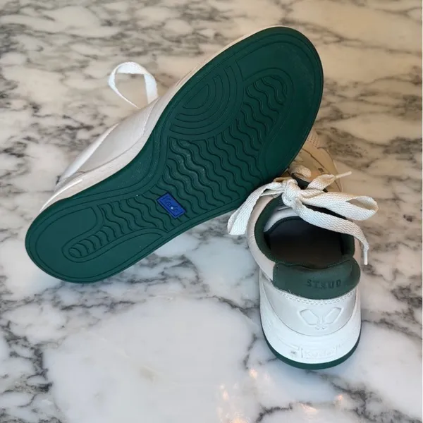 EUC KEDS X STAUD The Court Sneakers Cream and Green Women's Sz 7.5 Sold Out - Image 10