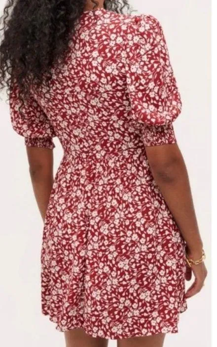 Reformation Laylin Puff Sleeve Floral Mini Dress - Image 2