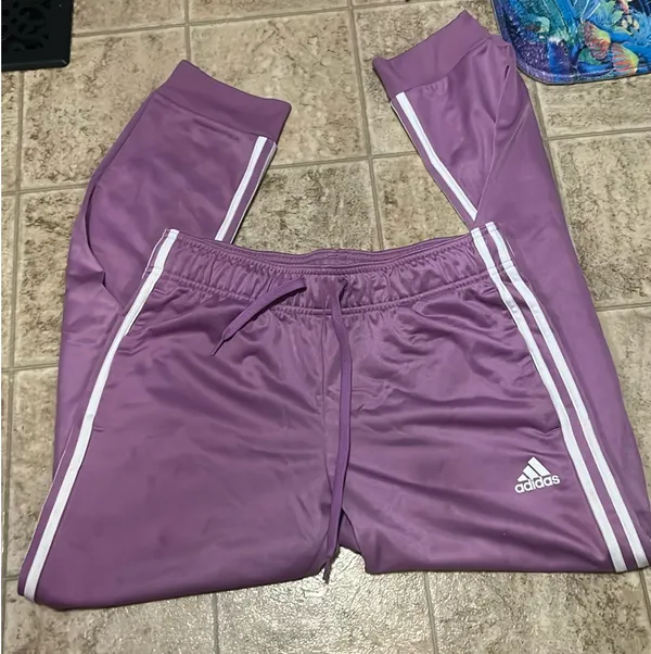 Purple adidas pants  - Image 2