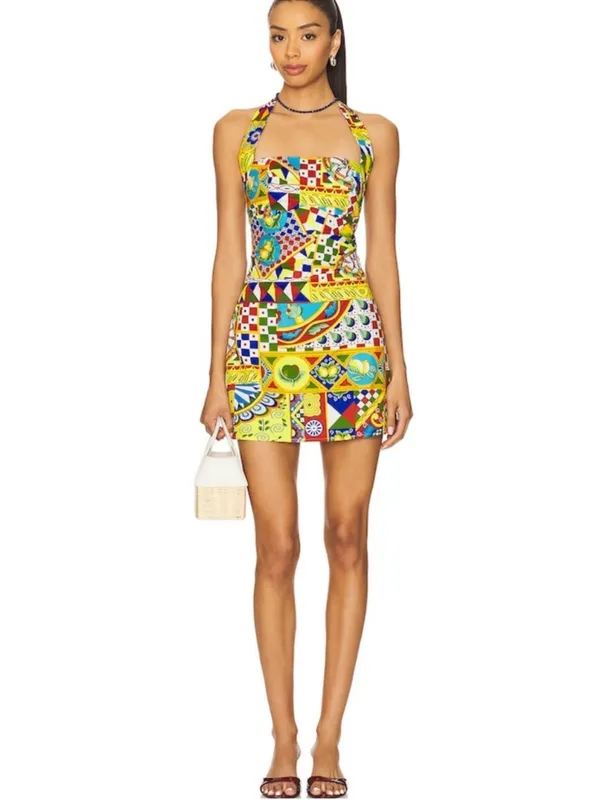 $145 NWOT Revolve X Seven Wonders AERA MINI DRESS - PHAEDRA PRINT L - Image 5