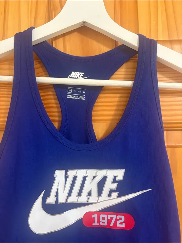 💜Nike Size XS Blue Activewear Vintage Y2K Tank Top - Image 2
