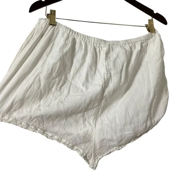FREE PEOPLE So Breathless White Cotton Lace Gauze Casual Shorts - Image 7