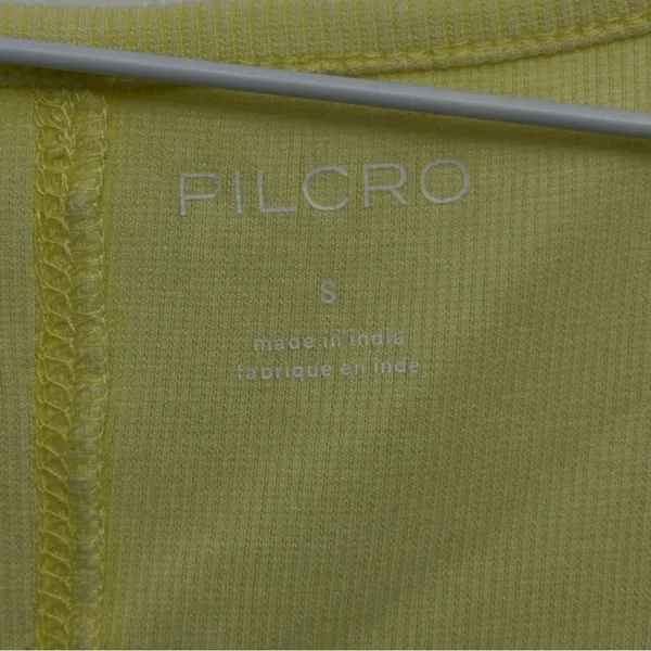 Anthropologie Pilcro Ruched halter‎ tank top Size small Yellow Ribbed NWT - Image 5