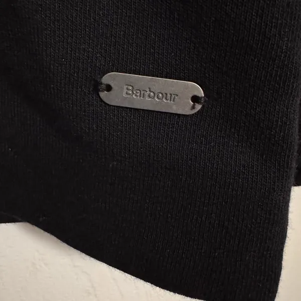 BARBOUR Modern Heritage Sweatshirt Pullover Women’s Sz 4 Small Black Back Zip - Image 4