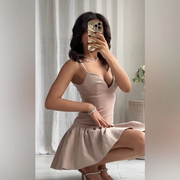 🔥Sale🔥 Nwt Zara Short Voluminous Strappy Dress Size Xs - Image 13