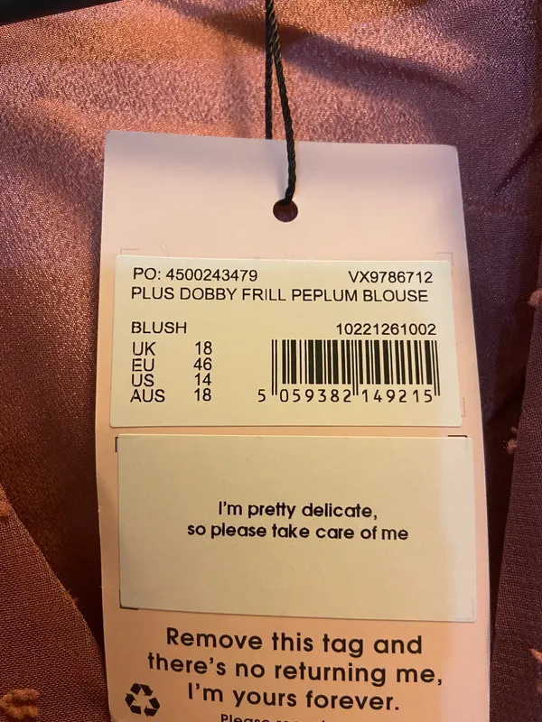 Missguided Blush Dobby Frill Peplum Top - Image 2