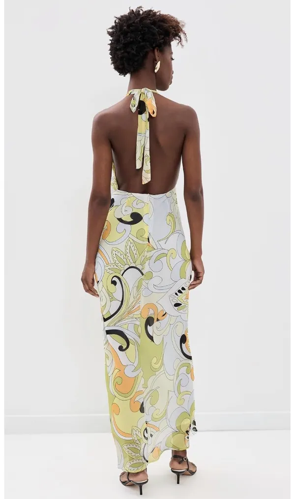 Lexie Plunge Maxi Dress, Pelicano Multi - Image 2