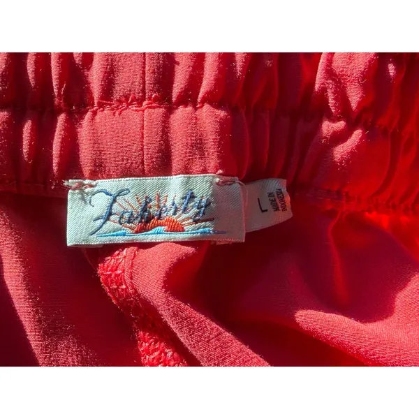 Faherty Shorts Red Orange Athletic‎ Running Training Pockets Comfy 3" Size Large - Image 3