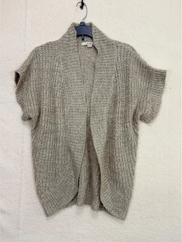 Women’s S Beige Twenty One Open Front Knit Sweater Vest Cardigan - Image 7