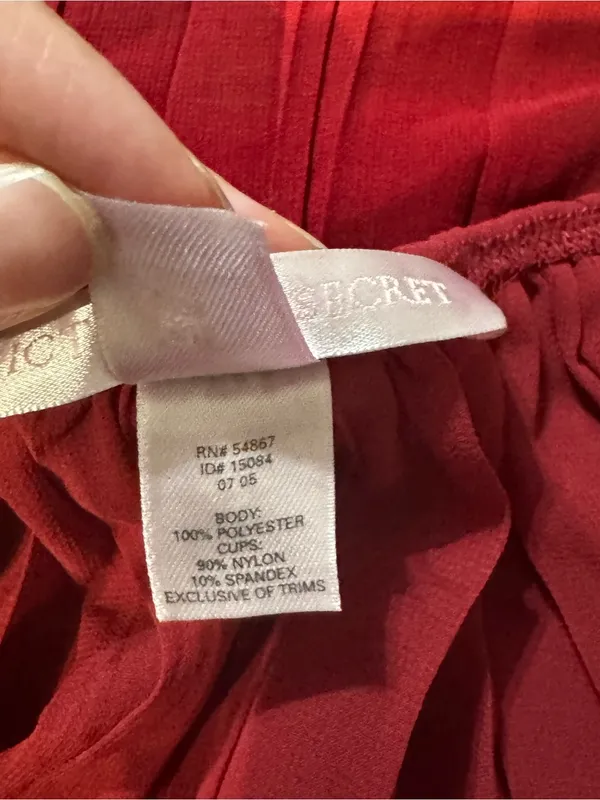 Victoria's Secret Red Lace & Satin Babydoll Chemise - Image 6