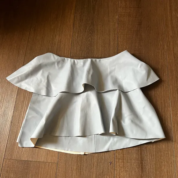 Zara Light Blue Mini Skirt - Image 2
